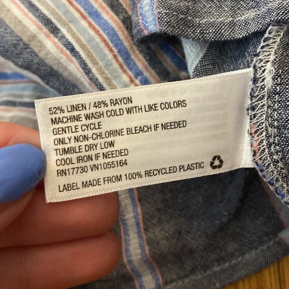 A New Day Women’s Gray and Blue Striped Tank Top Size XS - Picture 5 of 8